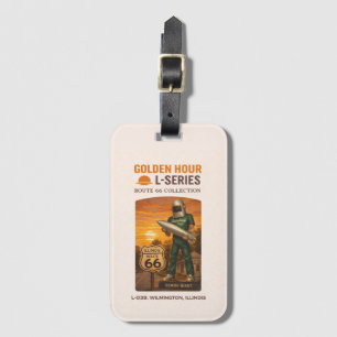 Gouden Uur Route 66 Bagage Wilmington Illinois Bagagelabel