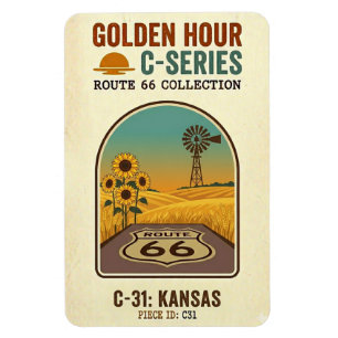 Gouden Uur Route 66 C-Series Kansas Magneet