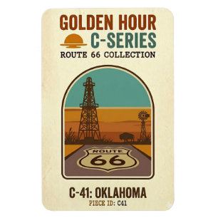 Gouden Uur Route 66 C-Series Oklahoma Magneet