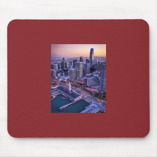 Gouden Uur San Francisco Stad Luchtzicht Muismat (Voorkant)