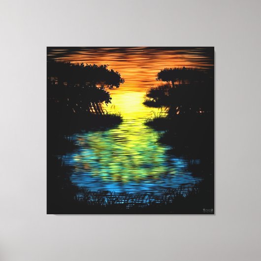 Gouden Uur Sereniteit Canvas Afdruk (Voorkant)
