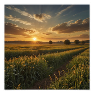 Gouden Uur Sereniteit Foto Afdruk