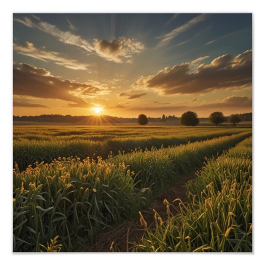 Gouden Uur Sereniteit Foto Afdruk (Voorkant)