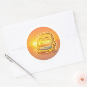 Gouden Uur Tarief Ronde Sticker (Envelop)