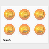 Gouden Uur Tarief Ronde Sticker (Vel)