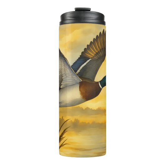 Gouden uur van Mallard Thermosbeker (Voorkant)