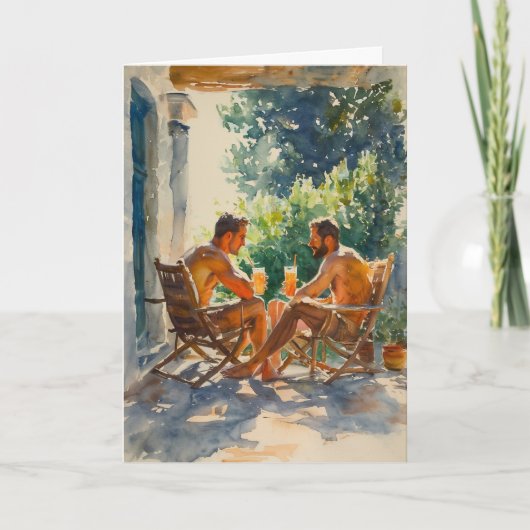 Gouden Uur Veranda Knuffel Kaart (Voorkant)