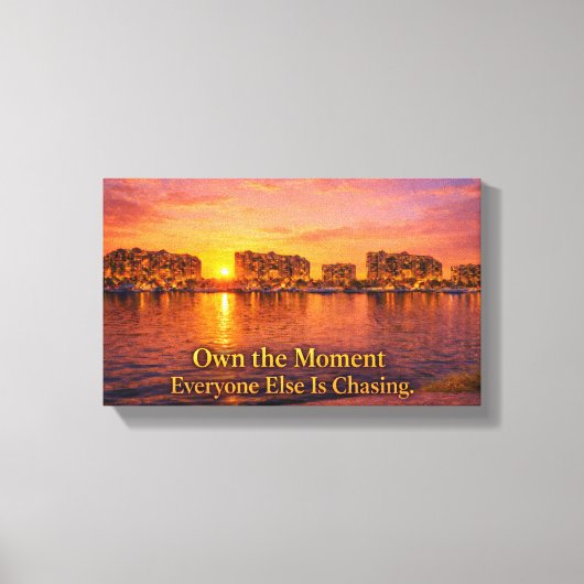 Gouden Uur Waterfront Stadsgezicht Print | Zonsond (Voorkant)