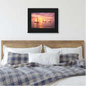 Gouden Uur Zeilboten Canvas Wandkunst | Kust- Afdruk (Insitu (Slaapkamer))