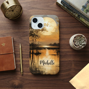 Gouden Uur Zonsondergang Met Naam iPhone 15 Case