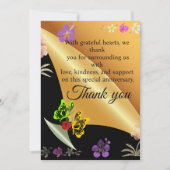 Gouden V-Punt Jubileum Vlinders en Rozen Bedankkaart (Voorkant)