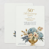 Gouden vaas uitnodiging (Voorkant / Achterkant)