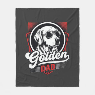 Gouden Vader Golden Retriever Zonnebril Ontwerp Fleece Deken