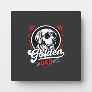 Gouden Vader Golden Retriever Zonnebril Ontwerp Fotoplaat