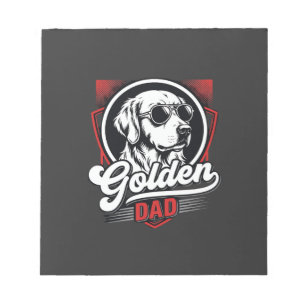 Gouden Vader Golden Retriever Zonnebril Ontwerp Notitieblok