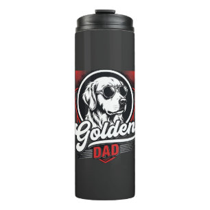 Gouden Vader Golden Retriever Zonnebril Ontwerp Thermosbeker