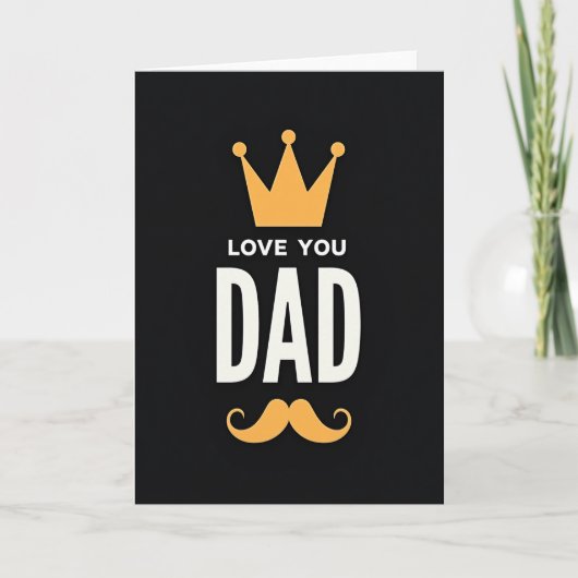 Gouden Vaderdag Embleemkaart Kaart (Voorkant)