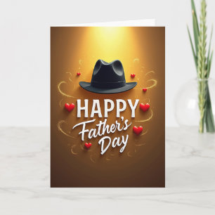 Gouden Vaderdag Fedora Kaart