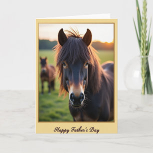 Gouden Vaderdag Paard Kaart
