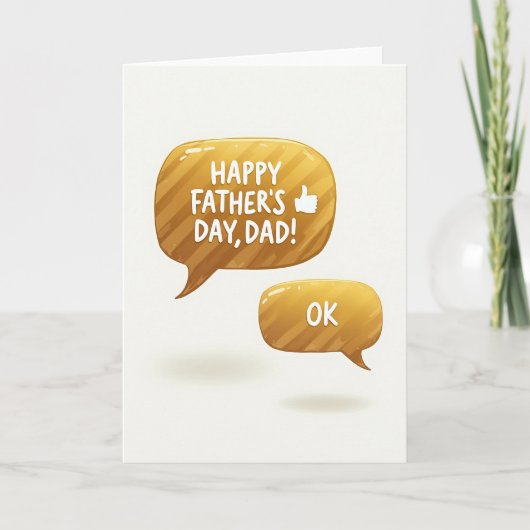 Gouden Vaderdag Praatkaart Kaart (Voorkant)