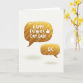 Gouden Vaderdag Praatkaart Kaart (Gele Bloem)