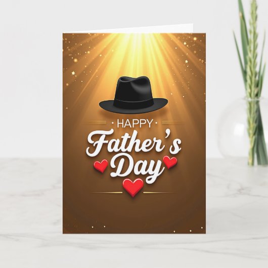 Gouden Vaderdag Stralen Kaart (Voorkant)