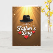 Gouden Vaderdag Stralen Kaart (Gele Bloem)