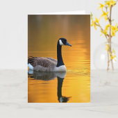 Gouden Vaderdag Vogel Kaart (Gele Bloem)