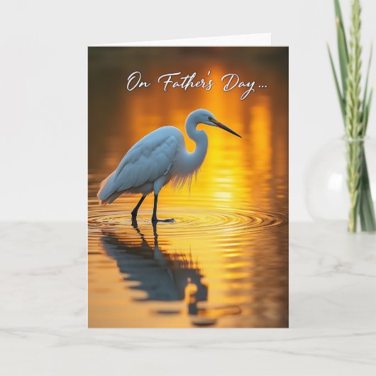 Gouden Vaderdag Waadvogel Kaart (Voorkant)