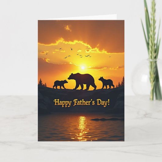 Gouden vadersdag beren kaart (Voorkant)