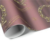 Gouden Vakantie Elegantie op Brons Kerstmis Cadeaupapier (Rol Hoek)
