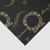 Gouden Vakantie Elegantie Zwart & Goud Kerstmis Tissuepapier (Detail)