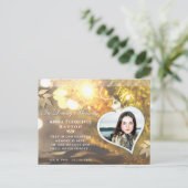 Gouden Vakantie Hart Foto Condoleance Dank Kaart (Staand voorkant)