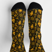 Gouden Vakantie Iconen Kerstmis Sokken (Top)