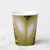 Gouden Vakantie Kerstboom Papier Cups Papieren Bekers (Achterkant)