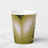 Gouden Vakantie Kerstboom Papier Cups Papieren Bekers (Voorkant)