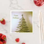 Gouden Vakantie Kerstboom Papier Servet (Insitu)