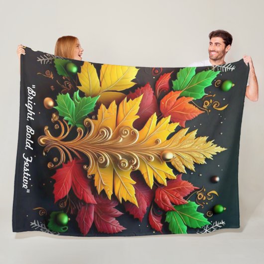 "Gouden Vakantiemagie" Fleece Deken (In situ)
