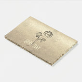 Gouden vakantieseizoen sfeer post-it® notes (Schuin)