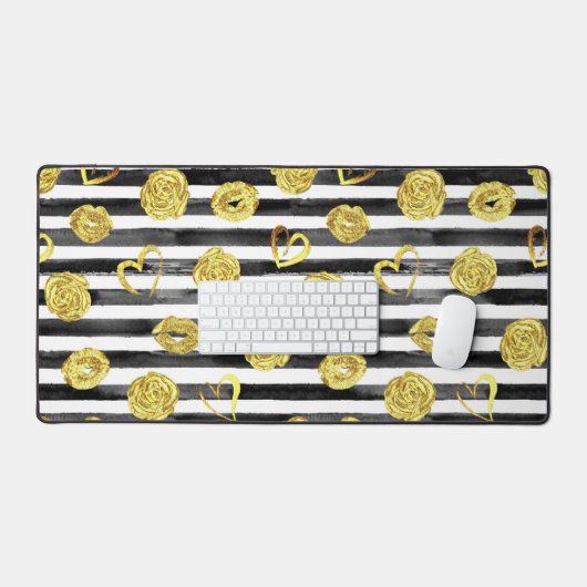 Gouden Valentijn Bureaumat (Keyboard & Muis)