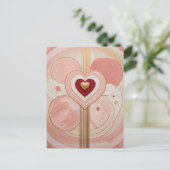 Gouden Valentijn Feestdagenkaart (Staand voorkant)