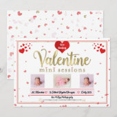 Gouden Valentijn Mini Sessies Fotografie Foto Kaart (Voorkant / Achterkant)