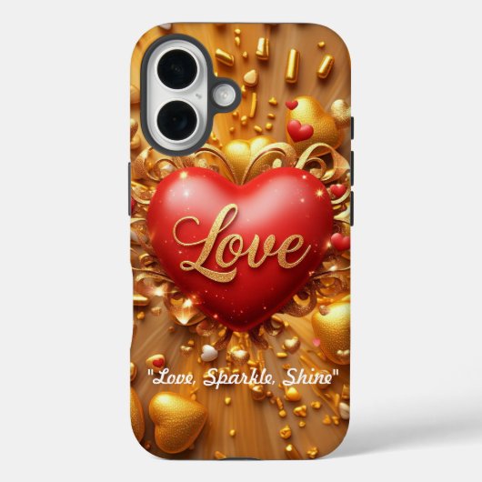 "Gouden Valentijnsglans" Case-Mate iPhone Case (Achterkant)