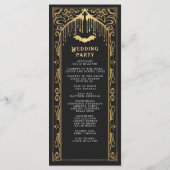 Gouden Vampier Kathedraal Gotische bruiloft Programmakaart (Achterkant)