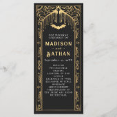 Gouden Vampier Kathedraal Gotische bruiloft Programmakaart (Voorkant)