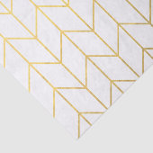 Gouden van de Chevron Witte Moderne Elegant Als Tissuepapier (Detail)