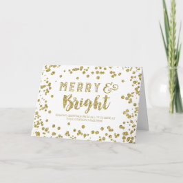 Gouden Van het Bedrijfs effect Vrolijke & Heldere Feestdagen Kaart