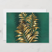 Gouden varen arrangement bruiloft kaart (Achterkant)