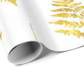 Gouden varen bladeren patroon cadeaupapier (Rol Hoek)