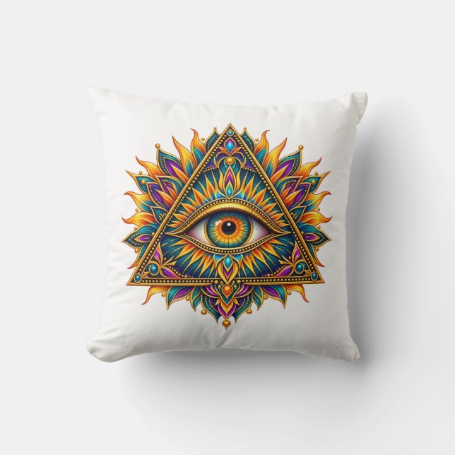 Gouden Varens Oog Kussen (Voorkant)